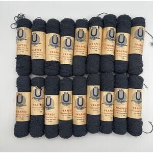 Vintage UCO Unger Frappee Dress Yarn #107 Grey Wool Rayon Blend Lot of 18